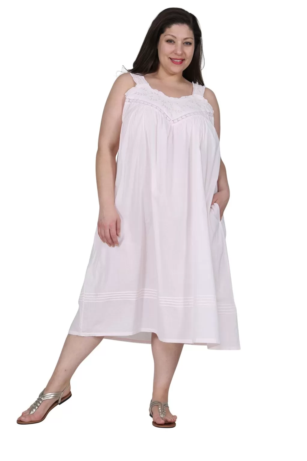 La Cera™ 100% Cotton Embroidered Gown