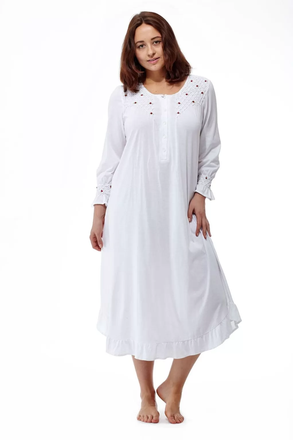 La Cera™ Cotton Knit Gown