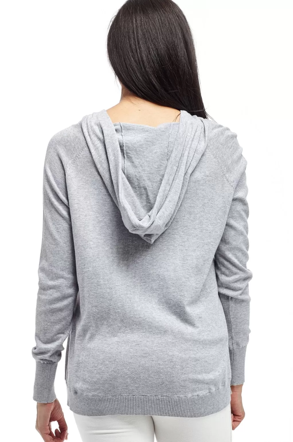 La Cera™ La Cera Drawstring Hooded Pullover Sweater - Plus Size
