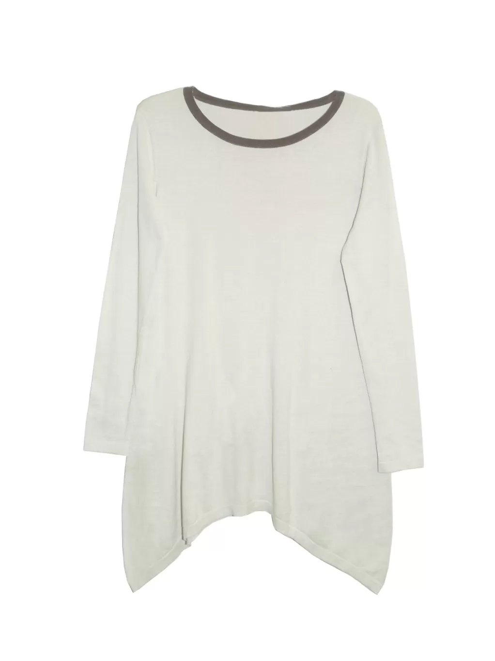 La Cera™ La Cera Hi-Lo Crew Neck Sweater Top - Plus Size