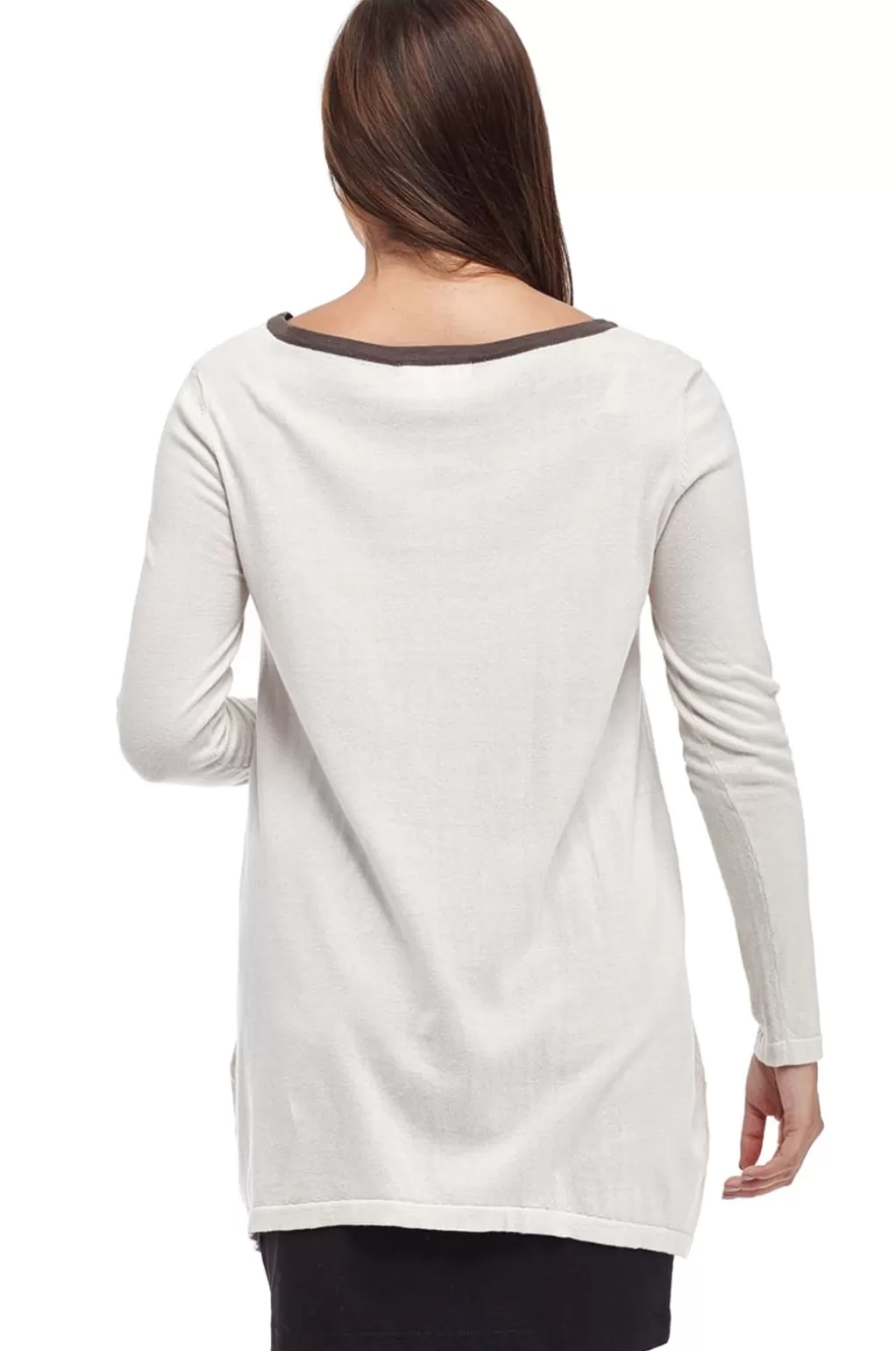 La Cera™ La Cera Hi-Lo Crew Neck Sweater Top - Plus Size