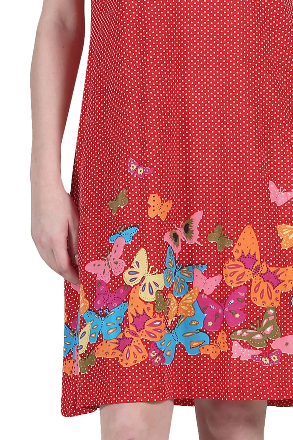 La Cera™ La Cera Novelty Floral Butterfly Print Short Sleeve Plus Size Dress