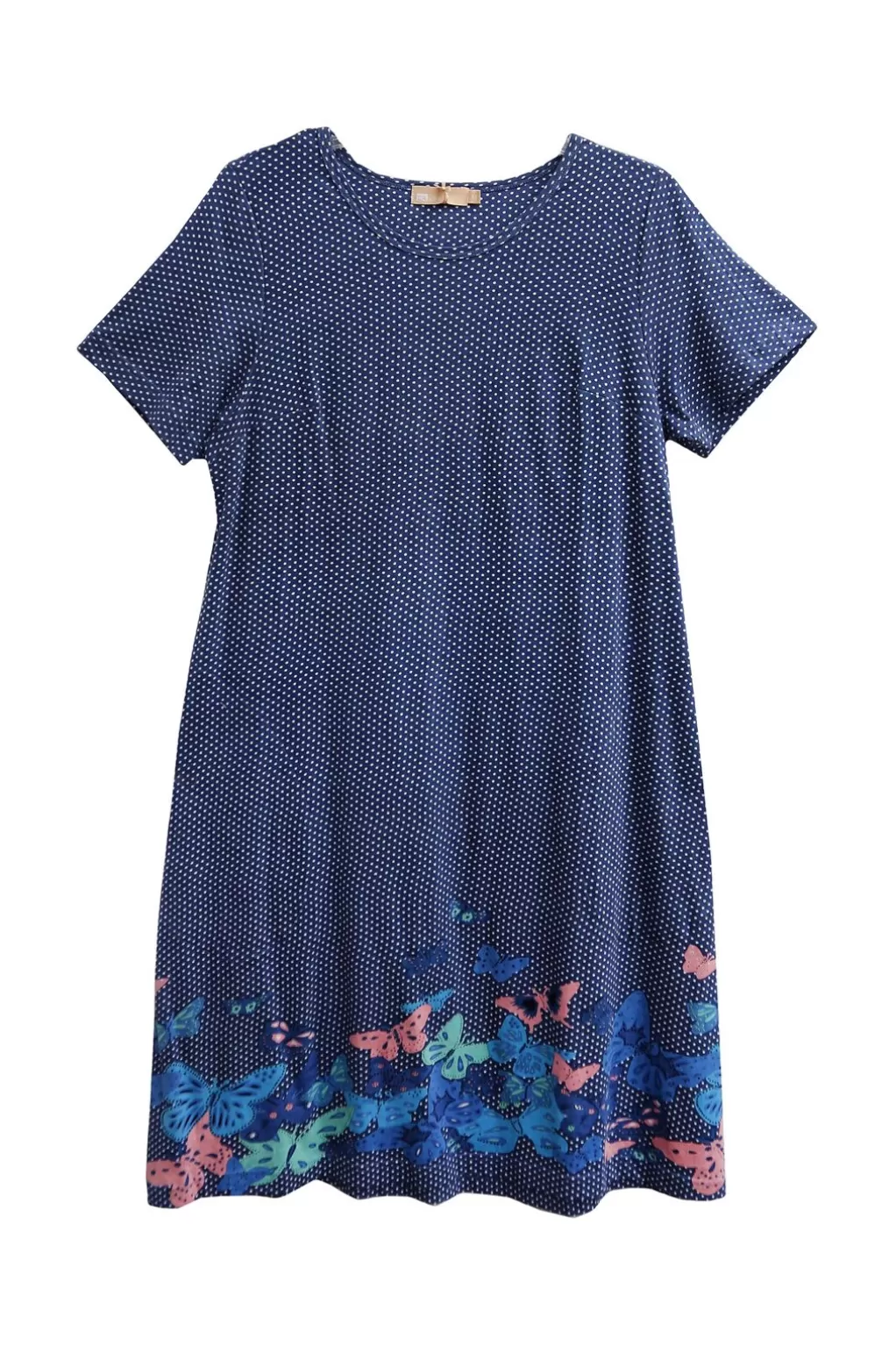 La Cera™ La Cera Novelty Floral Butterfly Print Short Sleeve Plus Size Dress