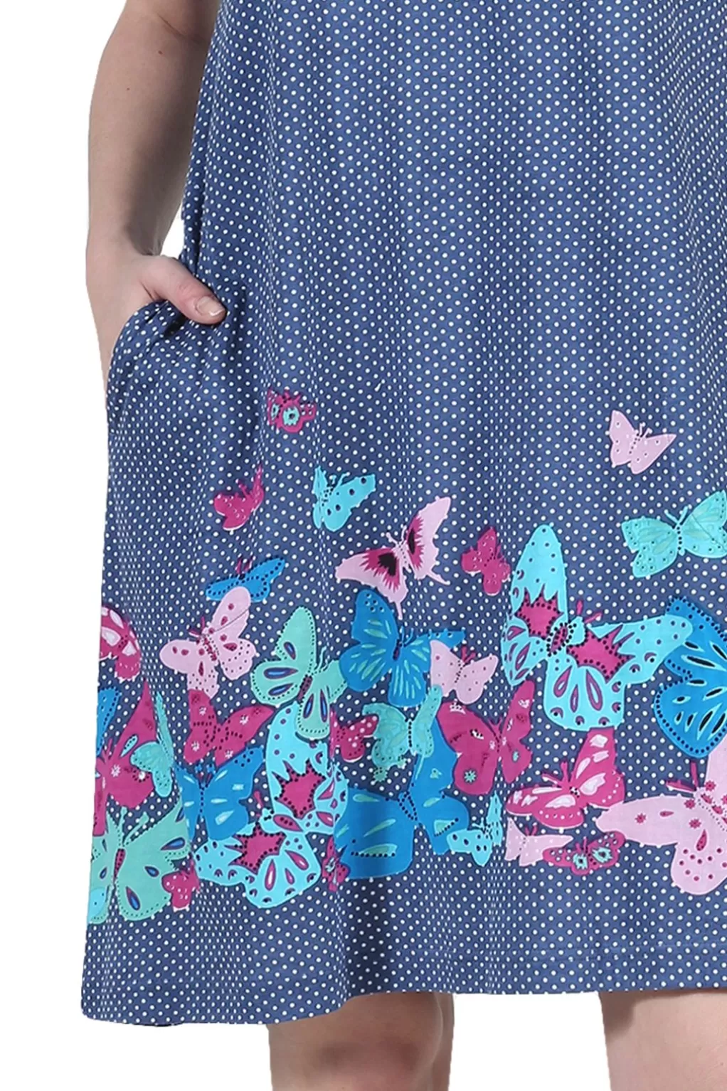 La Cera™ La Cera Novelty Floral Butterfly Print Short Sleeve Plus Size Dress