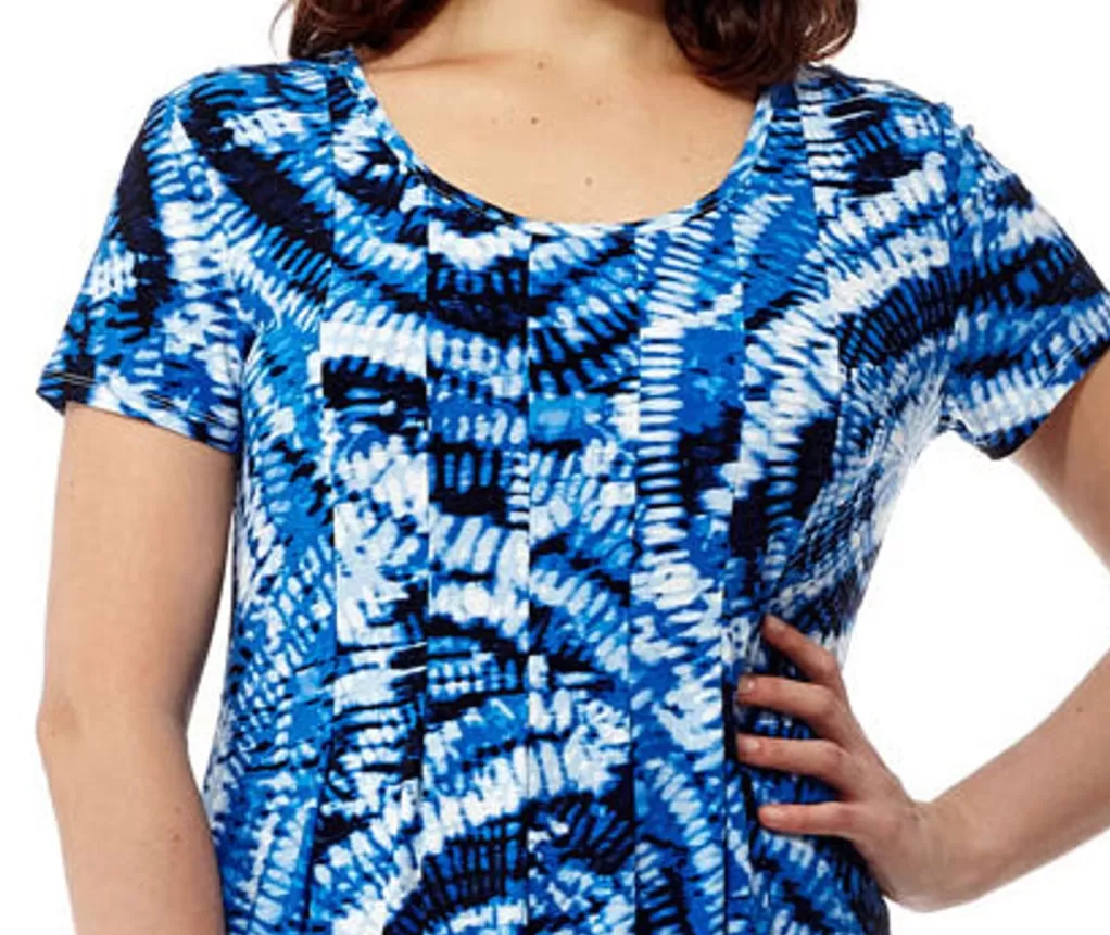 La Cera™ La Cera Paisley Tie Dye Print Short Sleeve Dress