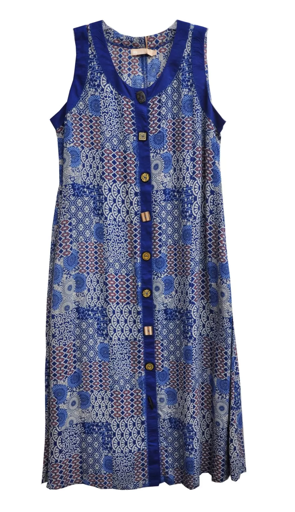 La Cera™ La Cera Patchwork Plus Size Sleeveless Dress