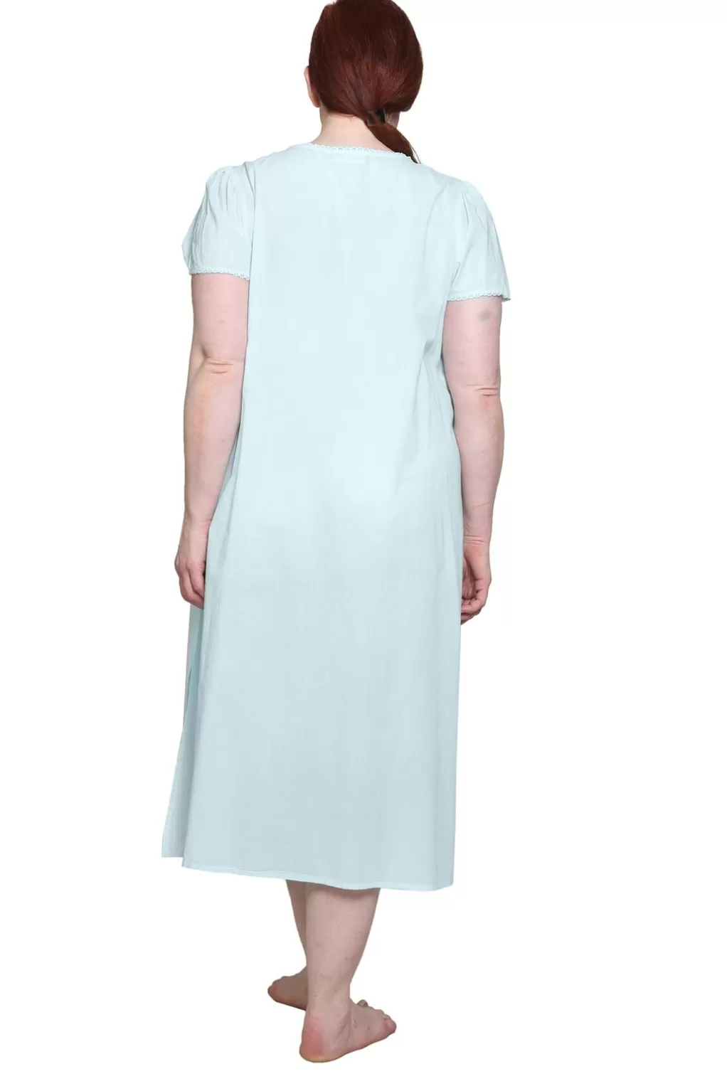 La Cera™ La Cera Plus Size 100% Cotton Lace Applique Gown