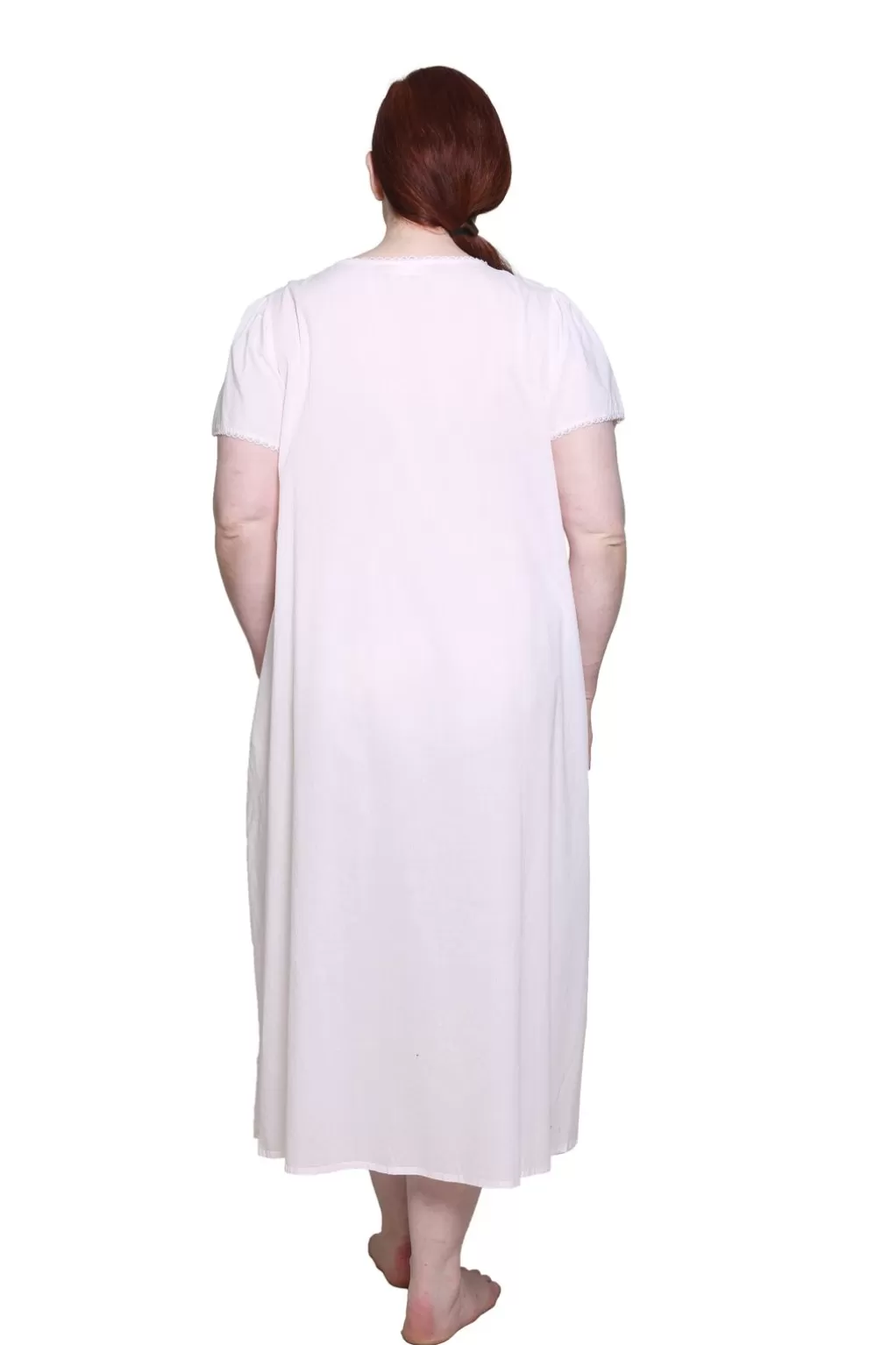 La Cera™ La Cera Plus Size 100% Cotton Lace Applique Gown