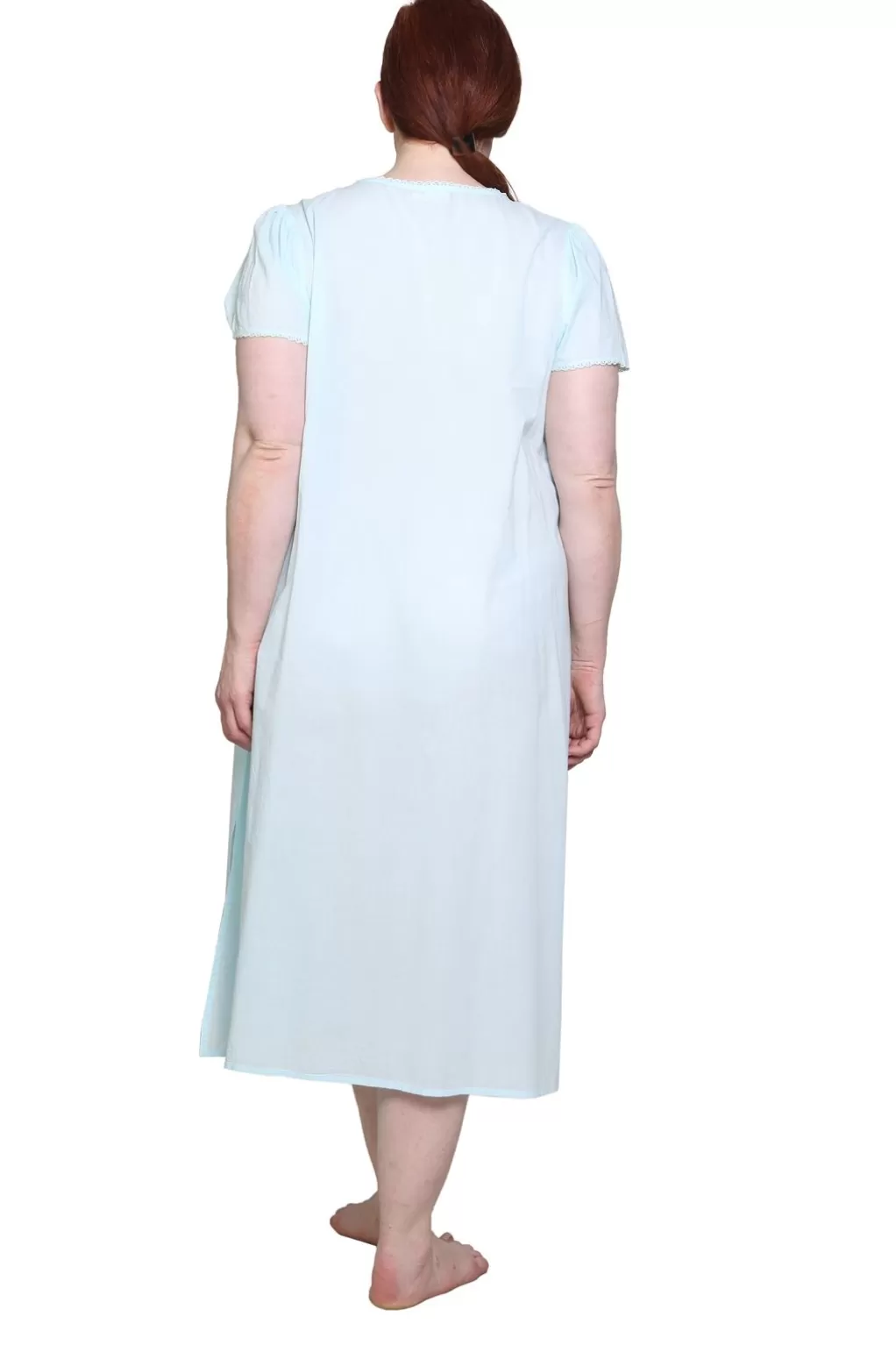 La Cera™ La Cera Plus Size 100% Cotton Lace Applique Gown