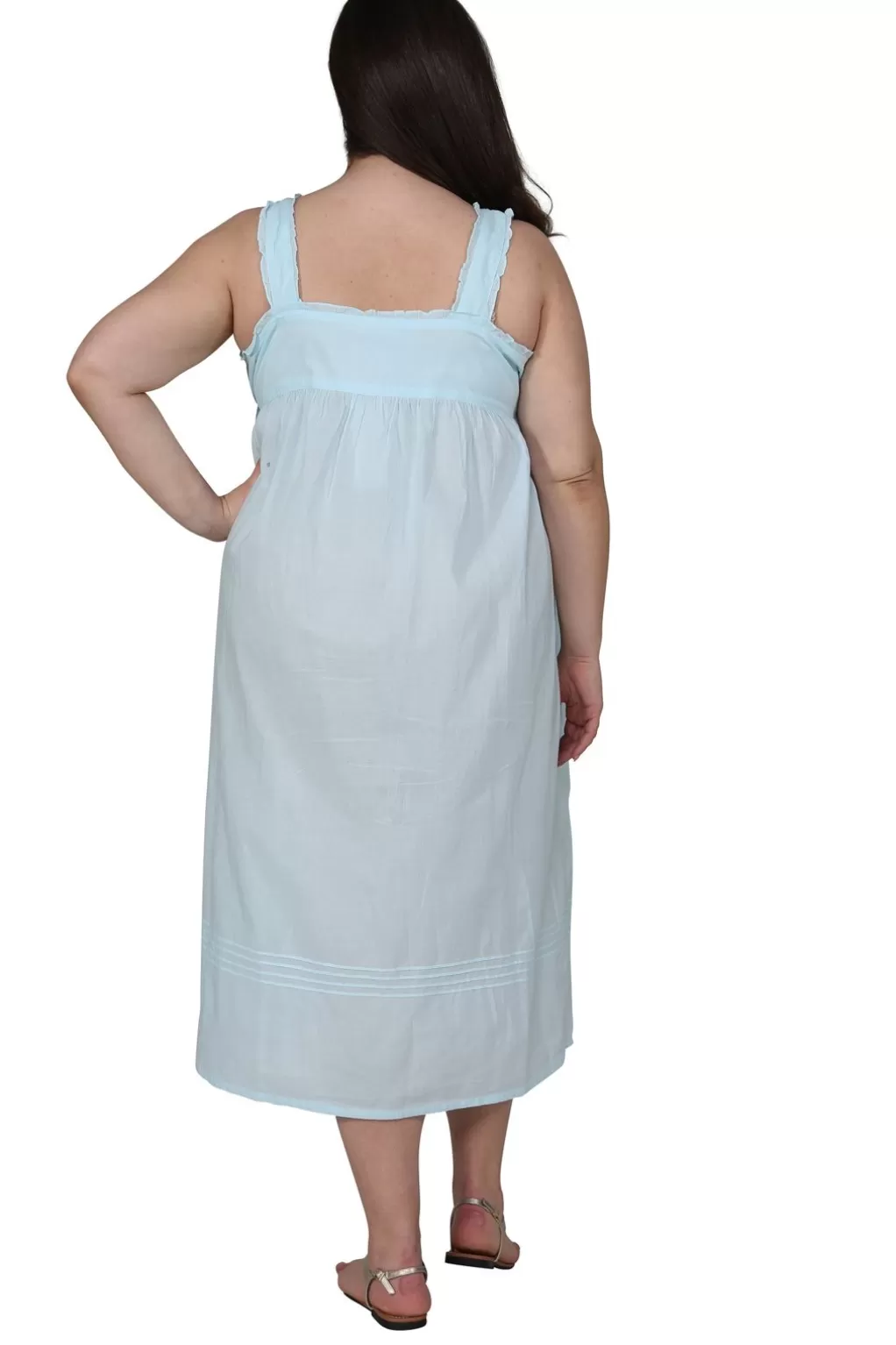 La Cera™ La Cera Plus Size Embroidered Sleeveless Pinafore Gown