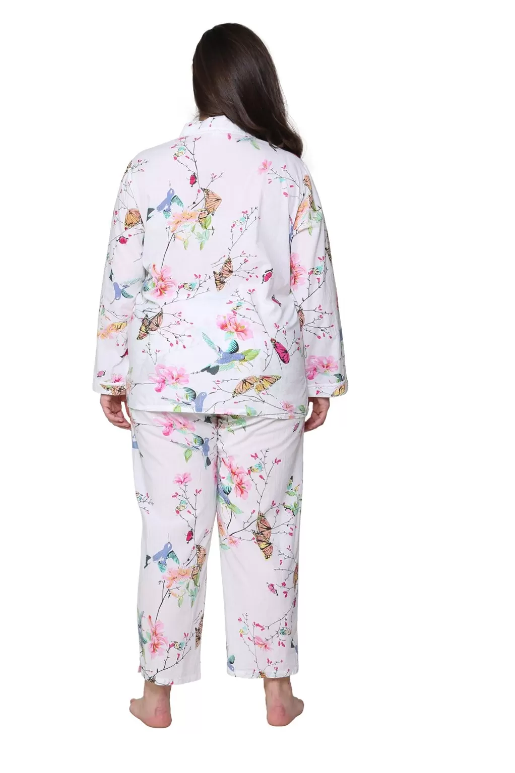 La Cera™ La Cera Plus Size Long Sleeve Floral Pajama Set