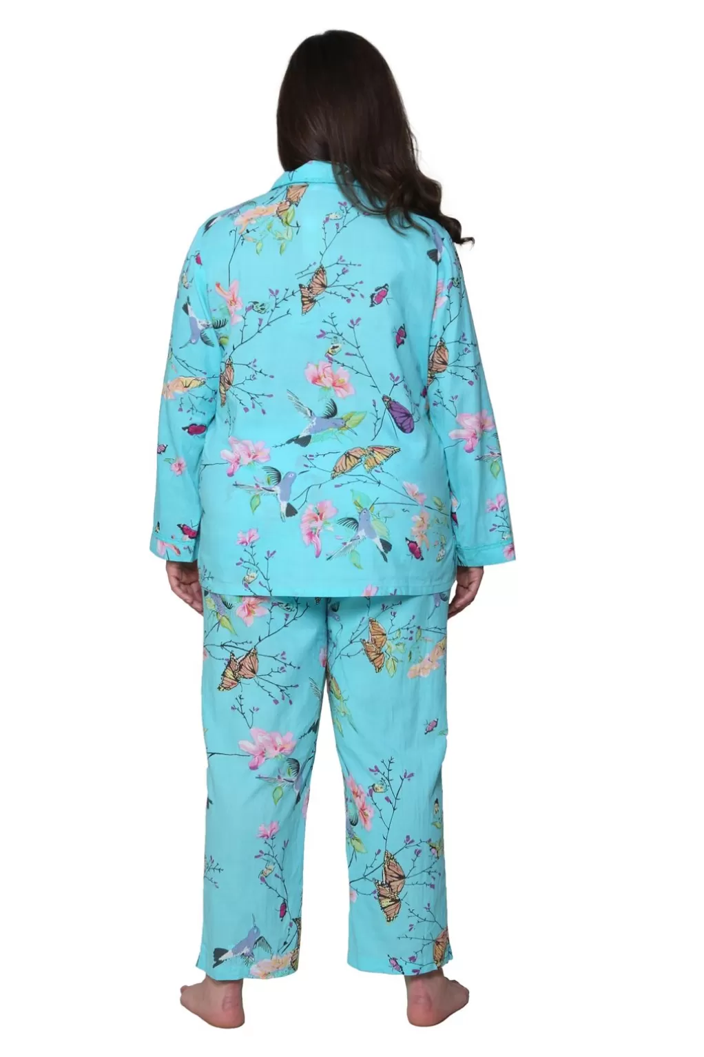 La Cera™ La Cera Plus Size Long Sleeve Floral Pajama Set
