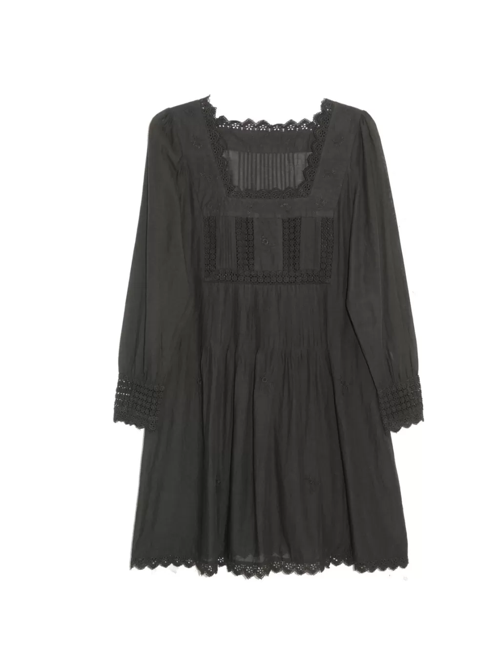 La Cera™ La Cera Plus Size Long Sleeve Lace Detail Top
