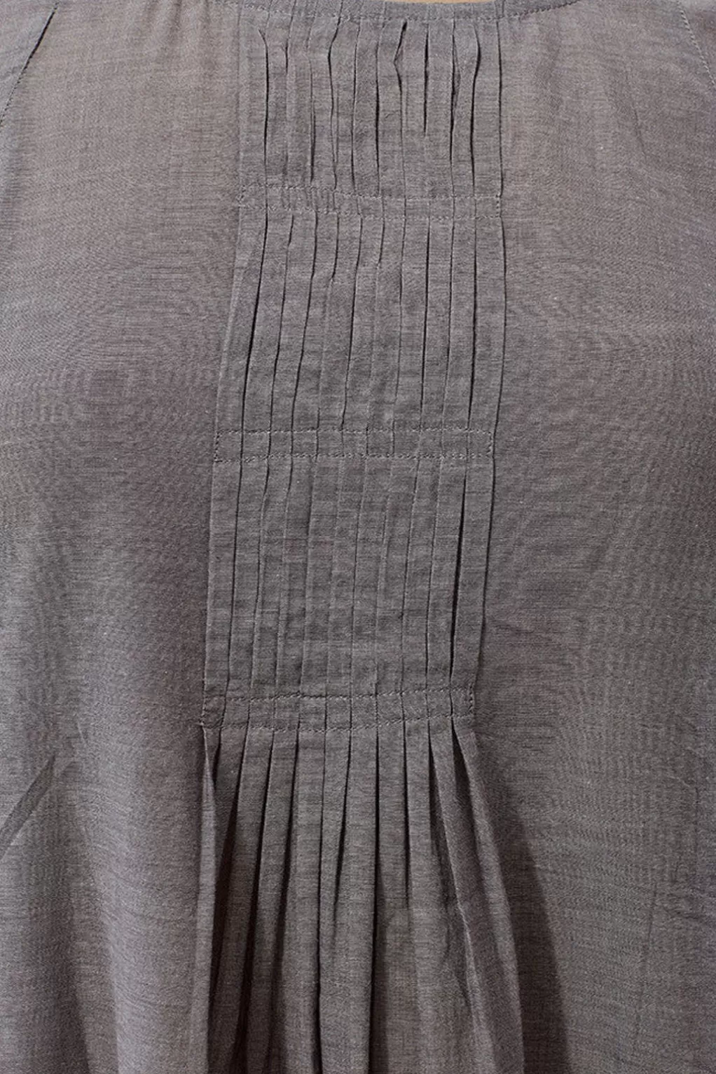 La Cera™ La Cera Plus Size Pleated Front Chambray Dress