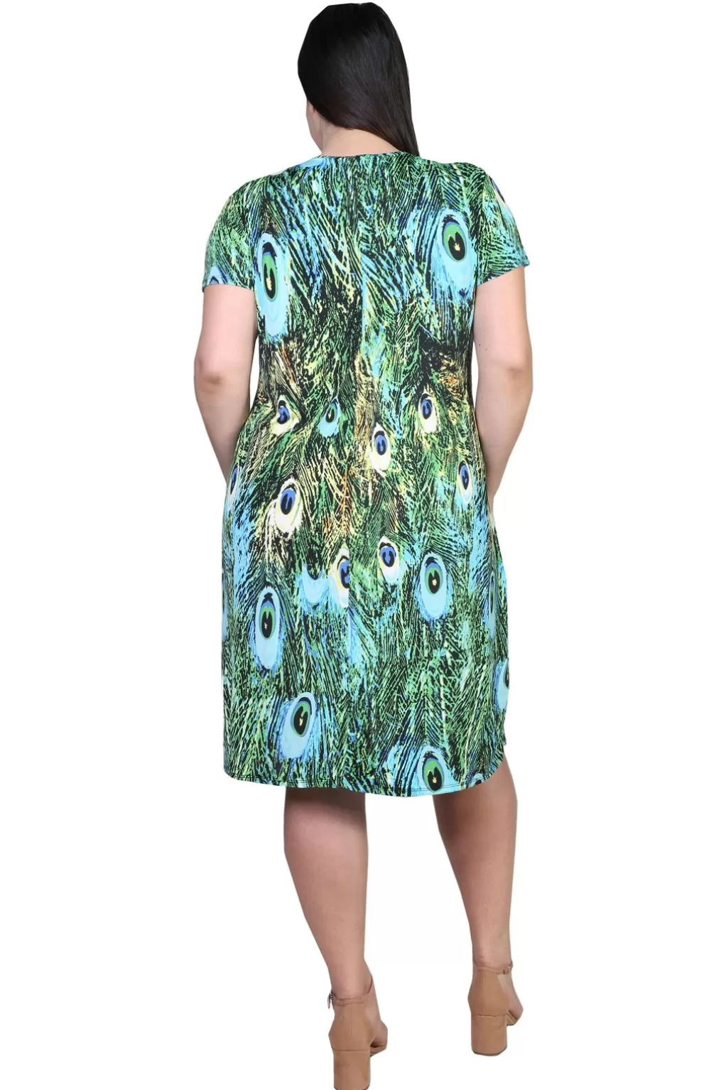 La Cera™ La Cera Plus Size Print Short Sleeve Dress