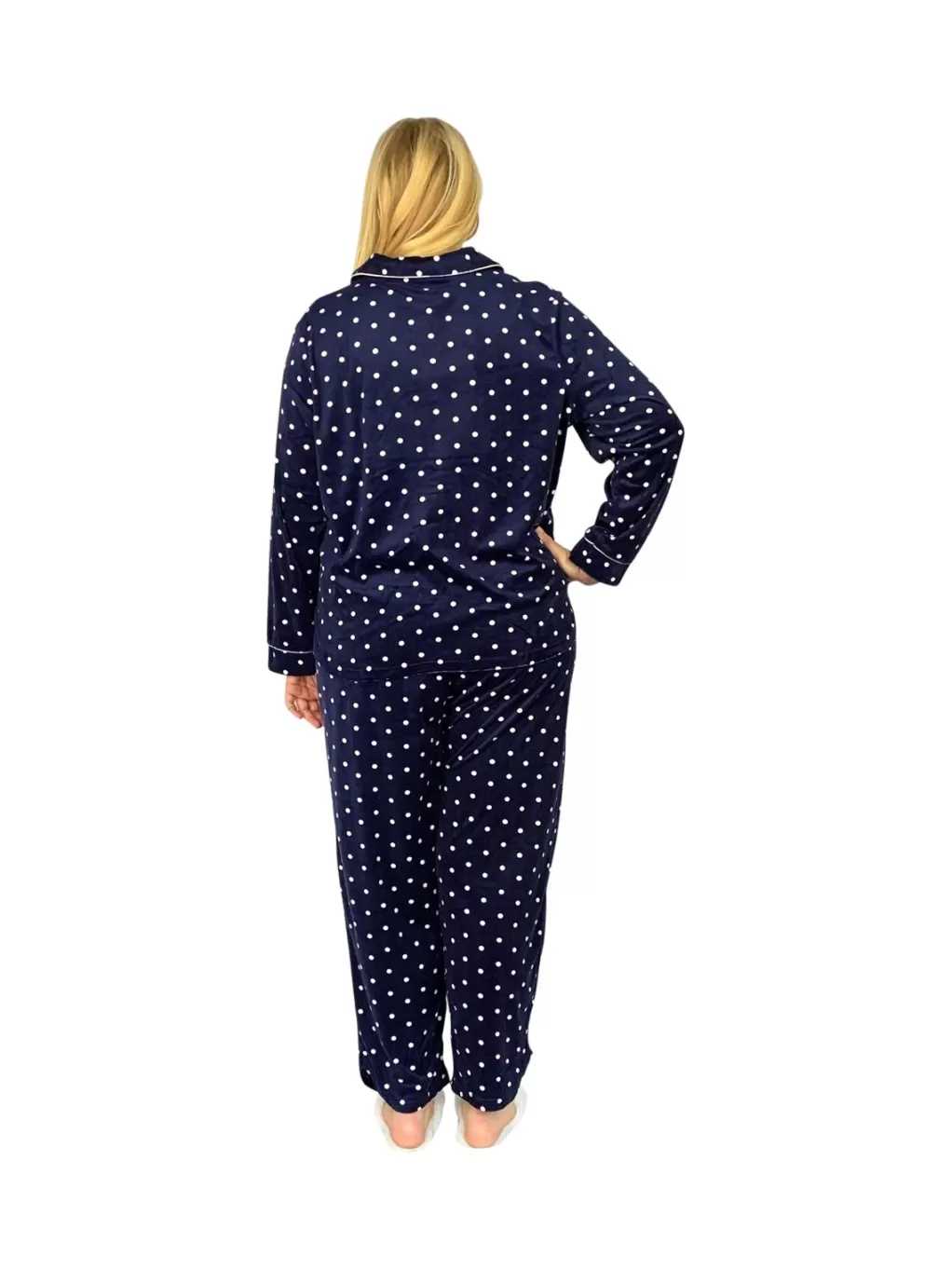La Cera™ La Cera Plus Size Sheered Minky Fleece Pj Set