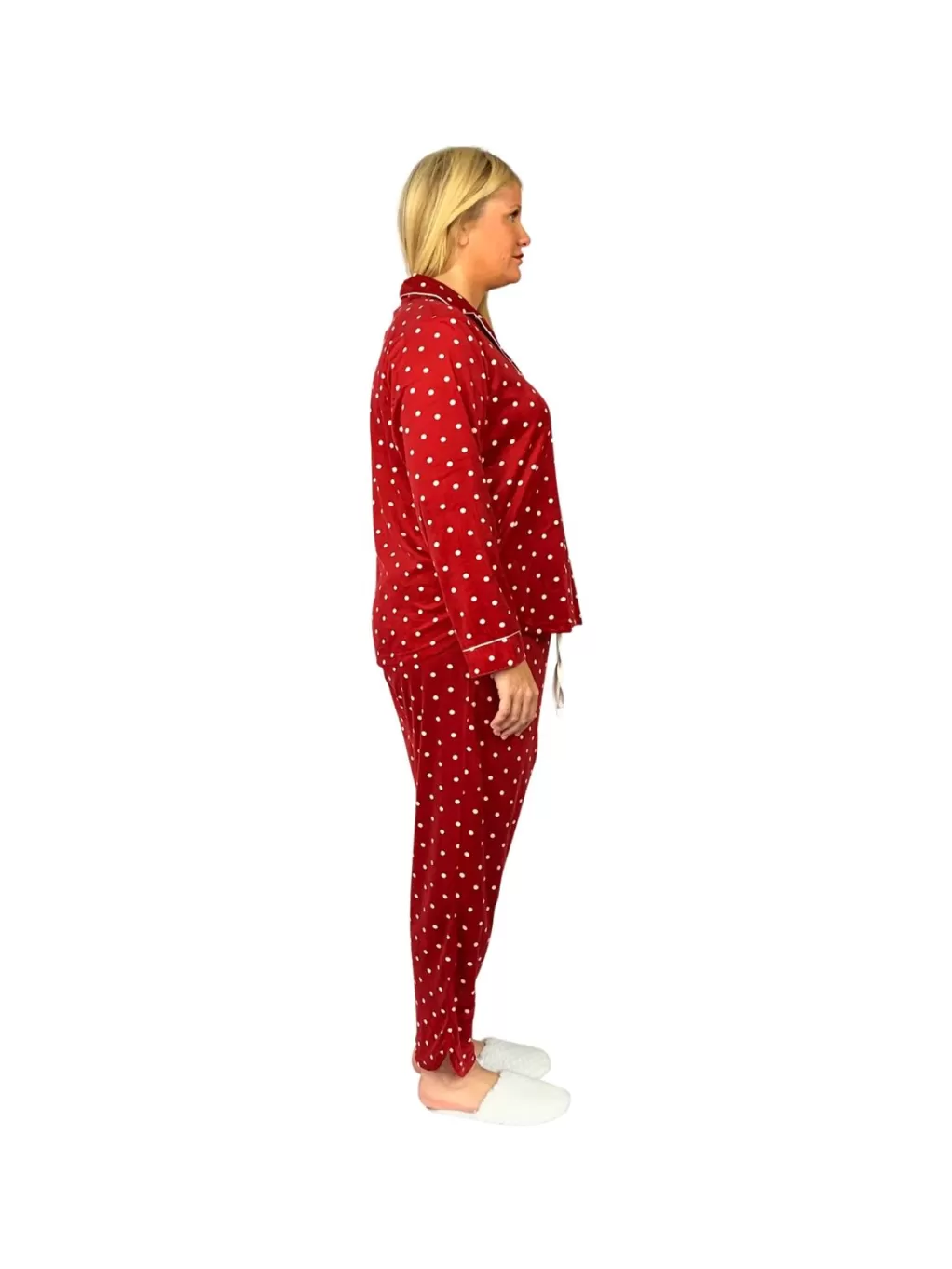 La Cera™ La Cera Plus Size Sheered Minky Fleece Pj Set