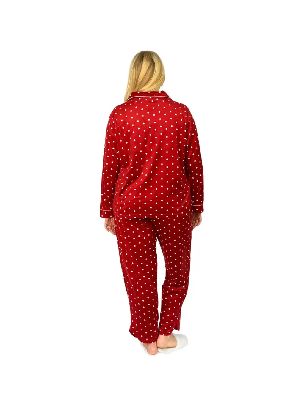 La Cera™ La Cera Plus Size Sheered Minky Fleece Pj Set