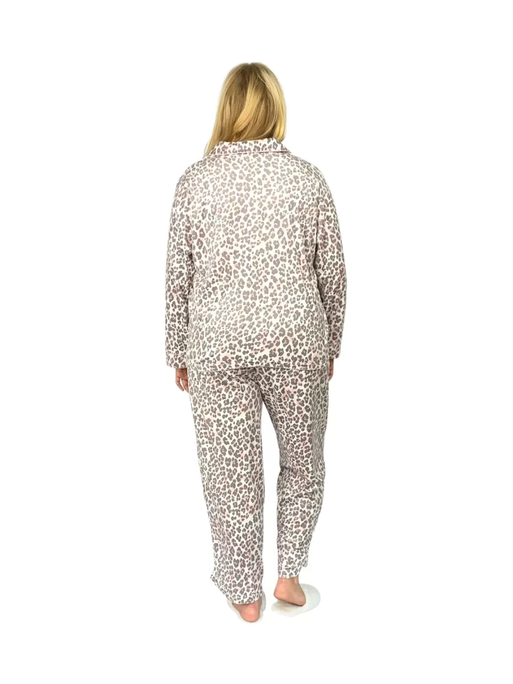 La Cera™ La Cera Plus Size Sheered Minky Fleece Pj Set