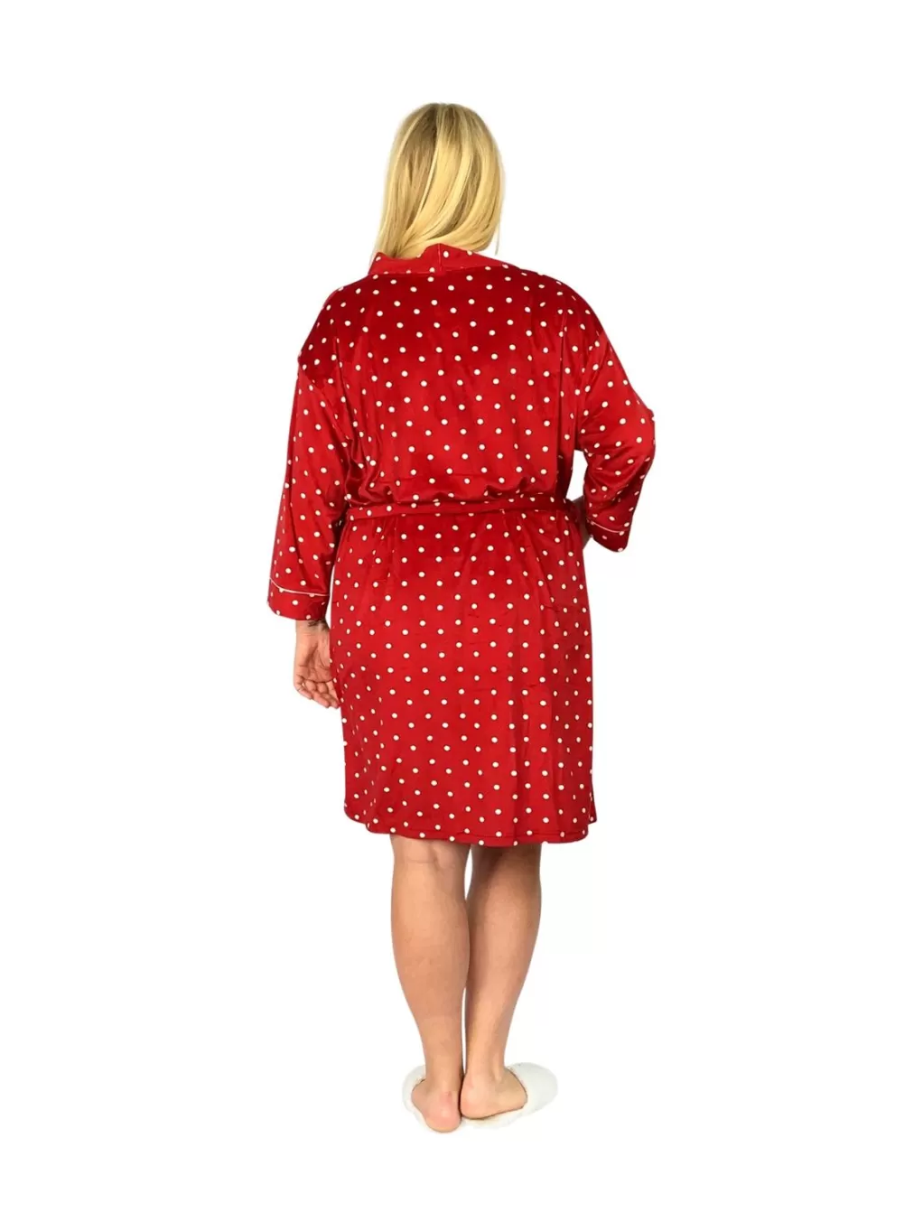 La Cera™ La Cera Plus Size Silky Shee Minky Kimono Robe