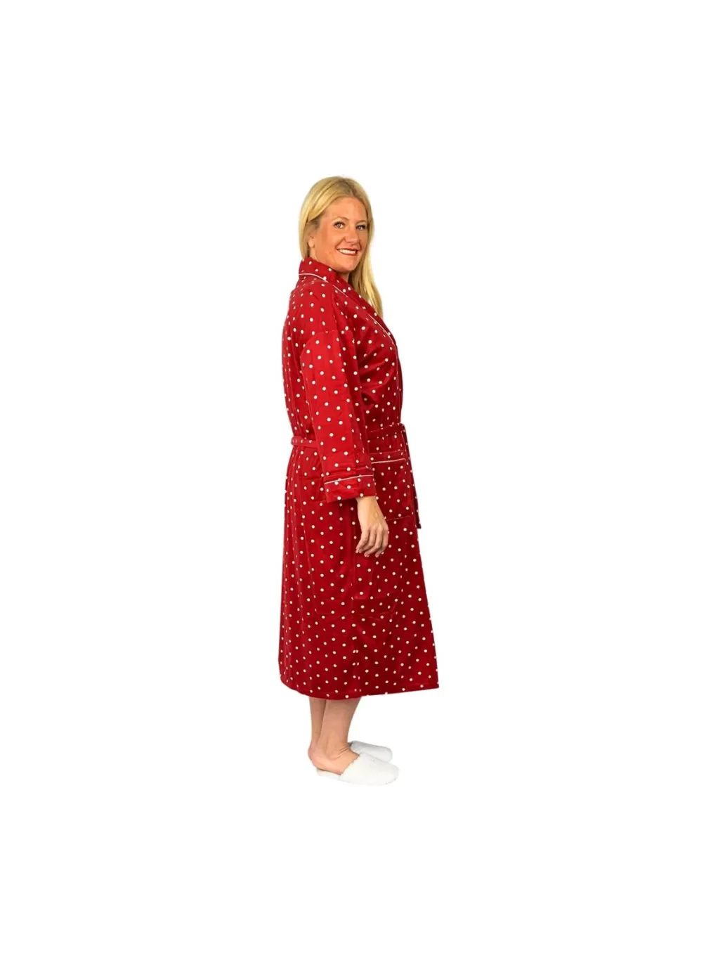 La Cera™ La Cera Plus Size Silky Shee Minky Wrap Robe
