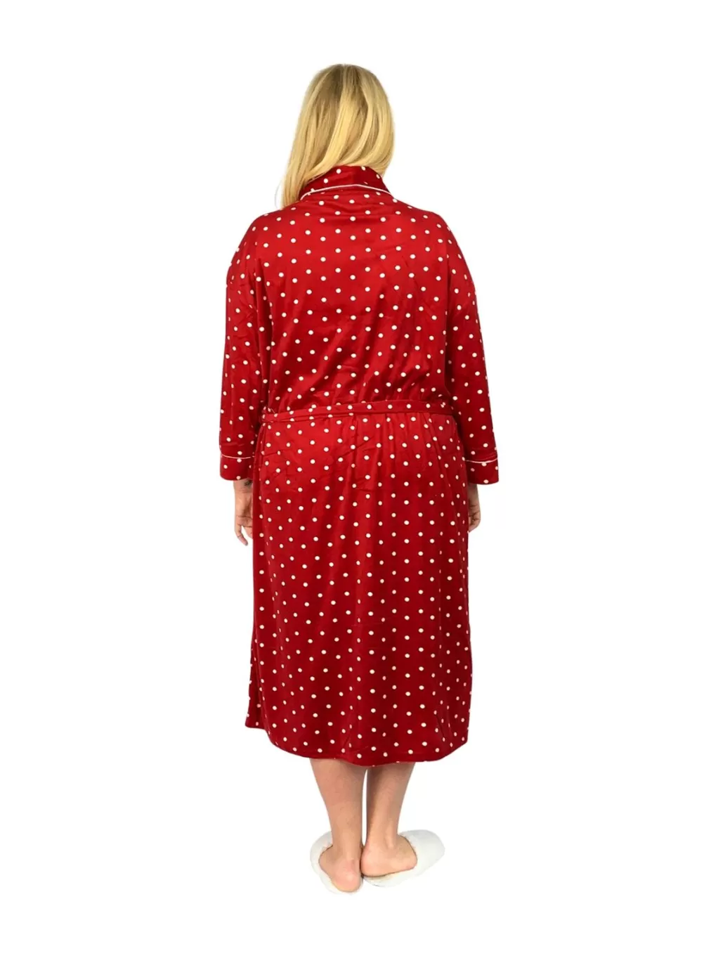 La Cera™ La Cera Plus Size Silky Shee Minky Wrap Robe