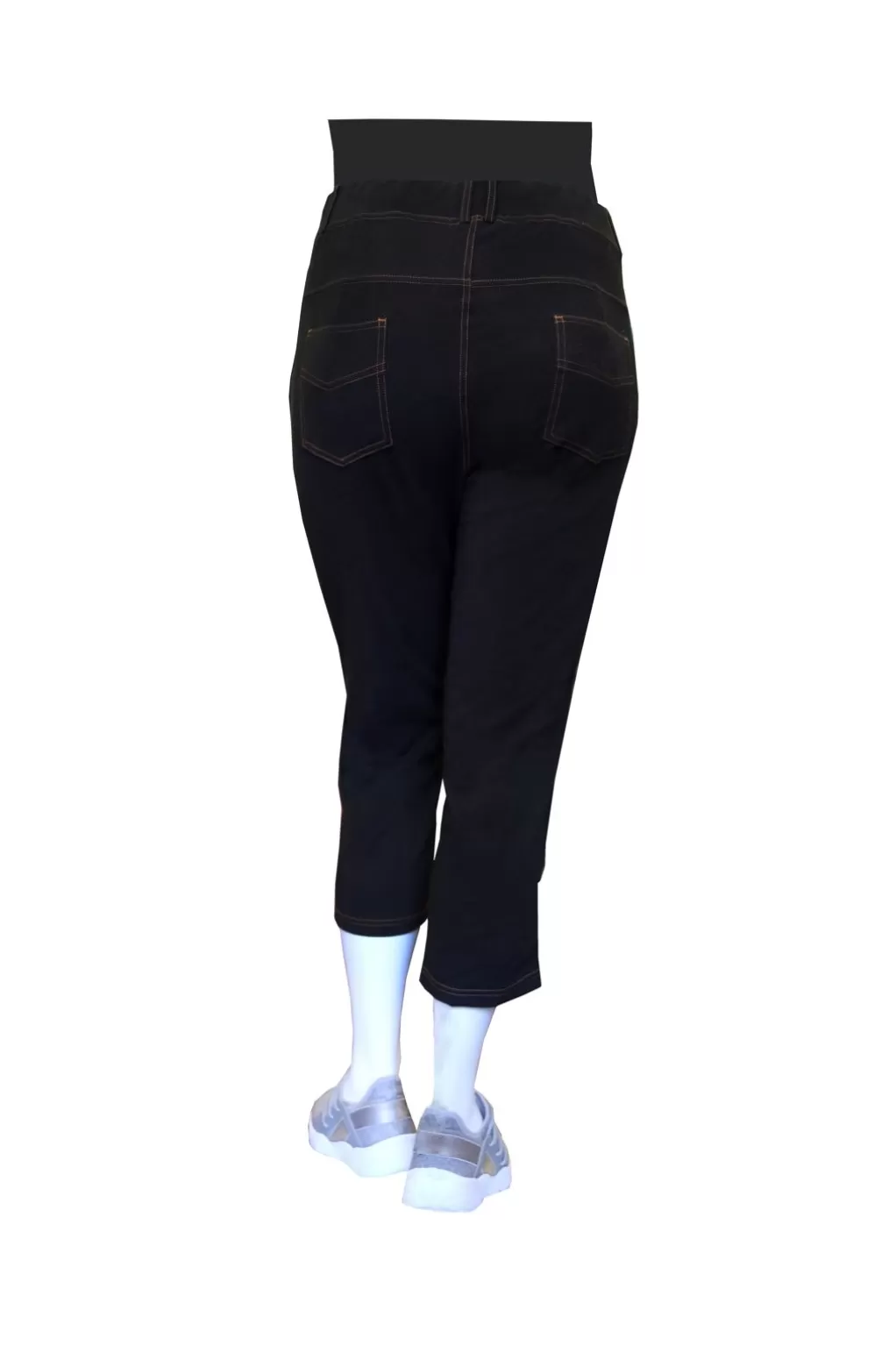 La Cera™ La Cera Plus Size Stretch Knit Cropped Pant