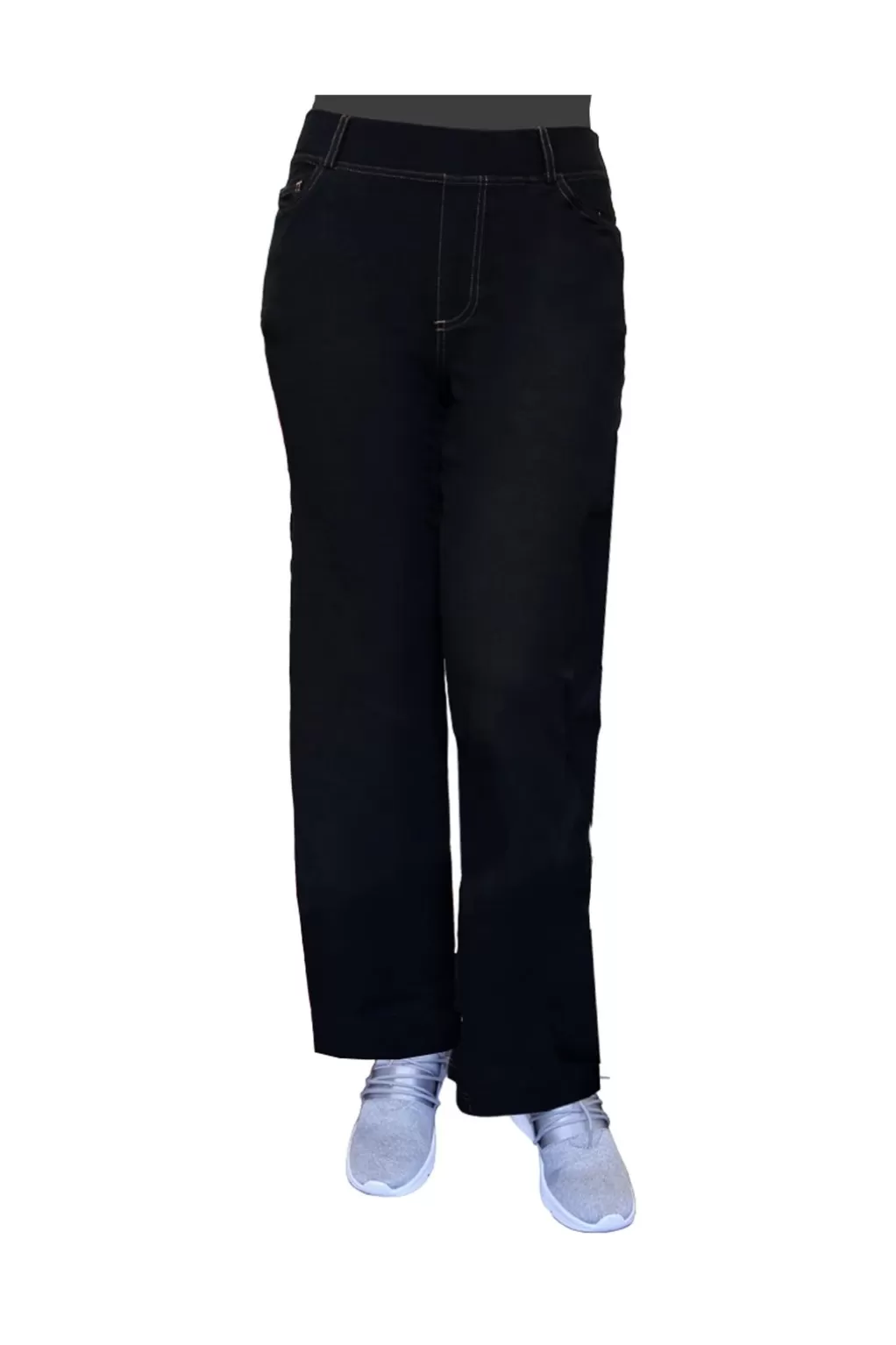 La Cera™ La Cera Plus Size Stretch Knit Wide Leg Pant