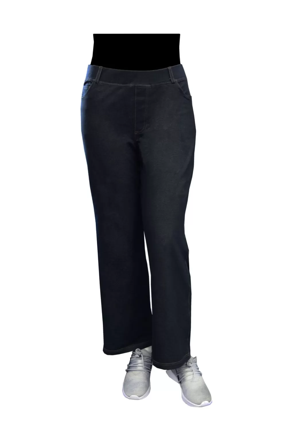 La Cera™ La Cera Plus Size Stretch Knit Wide Leg Pant