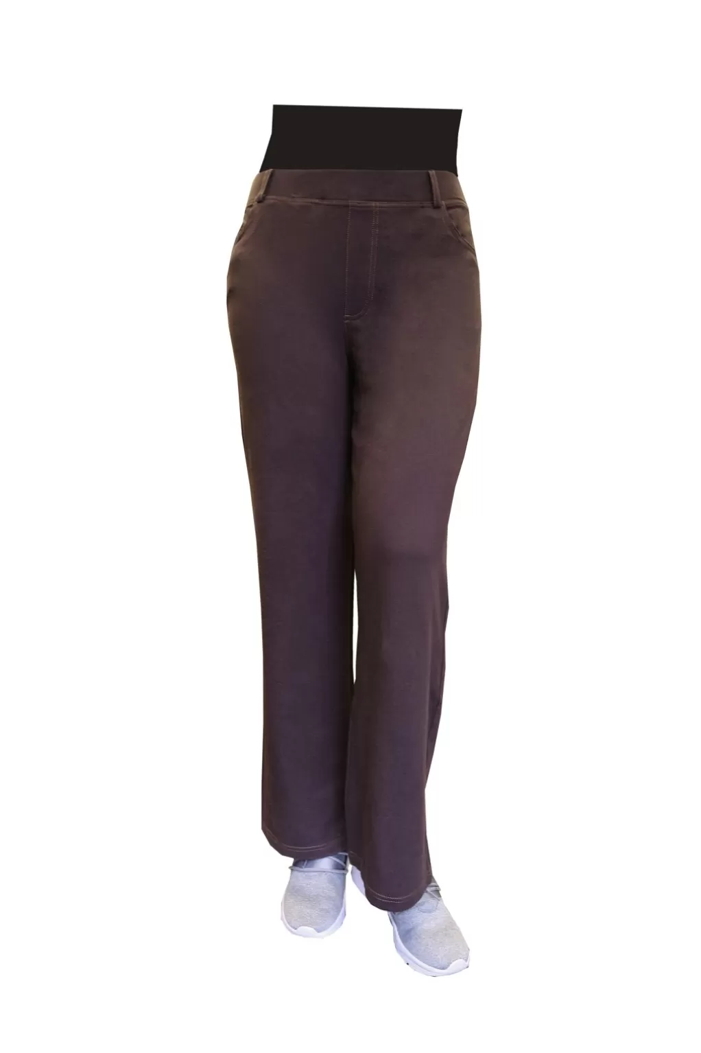 La Cera™ La Cera Plus Size Stretch Knit Wide Leg Pant