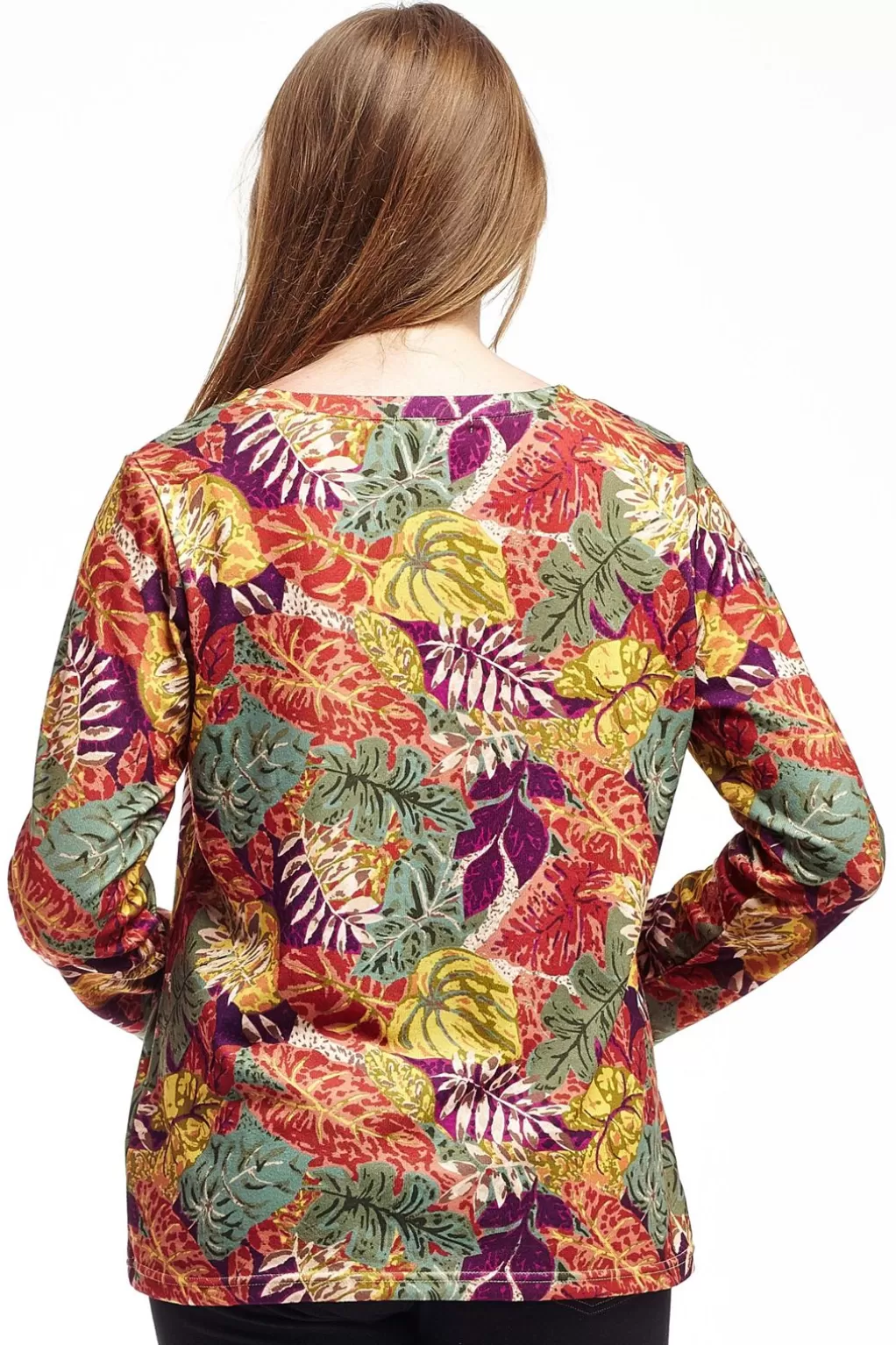 La Cera™ La Cera Printed Multi-Colored Printed Top