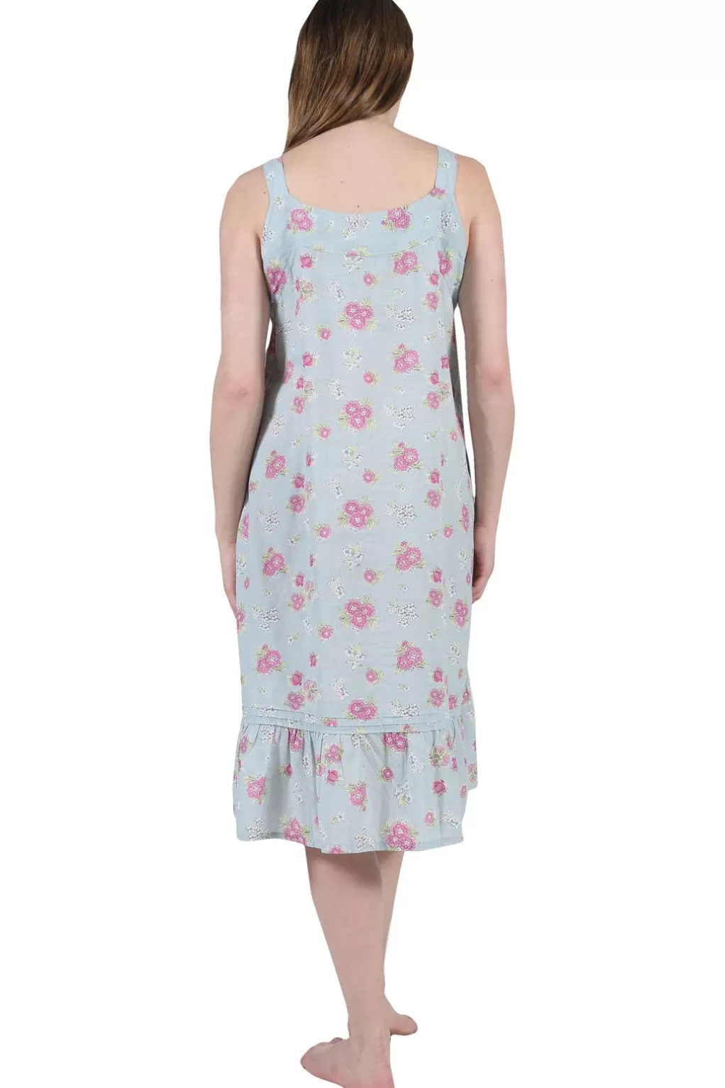 La Cera™ La Cera Vintage Print Pleat Front Gown