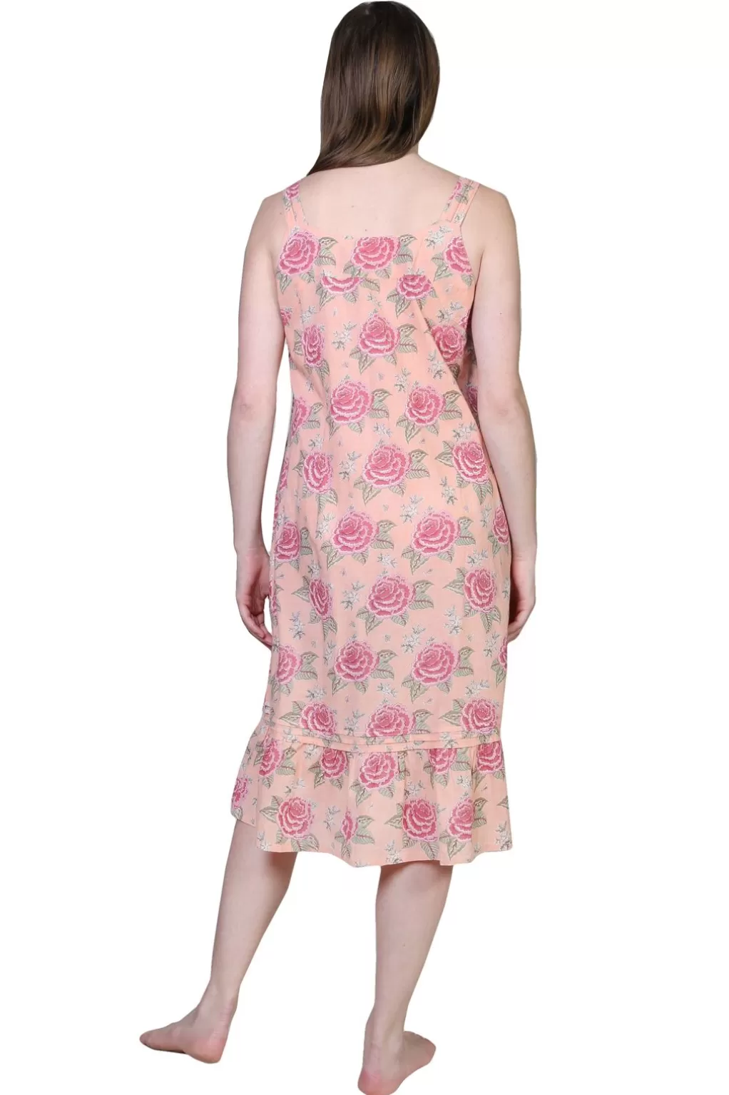 La Cera™ La Cera Vintage Print Pleat Front Gown