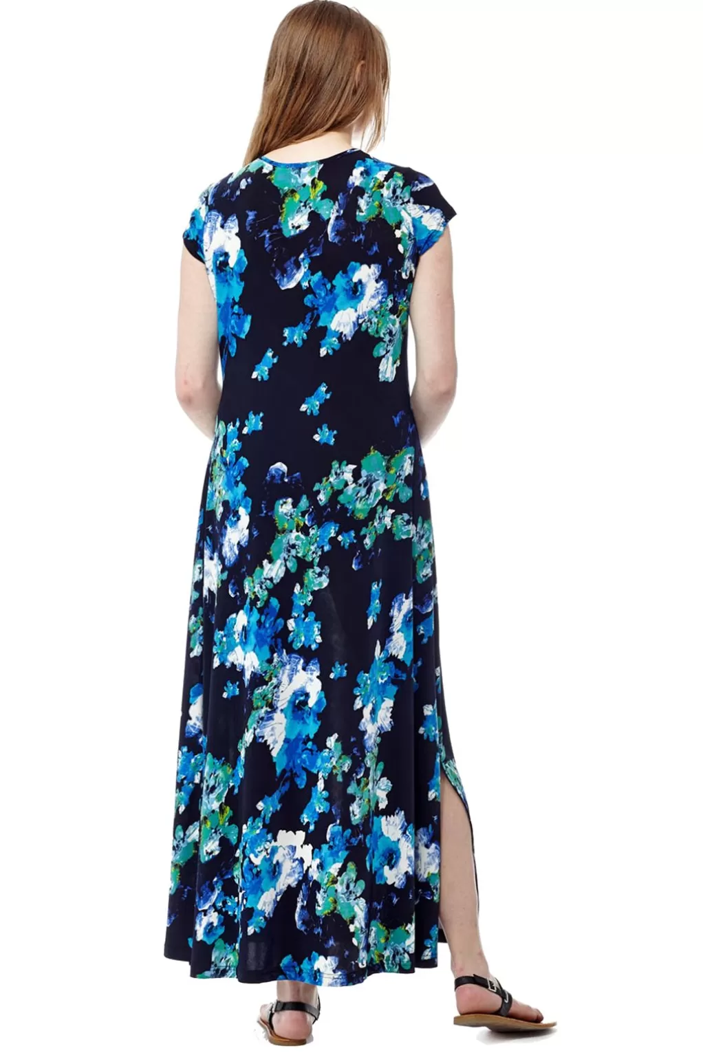 La Cera™ La Cera Watercolor Floral Maxi Dress