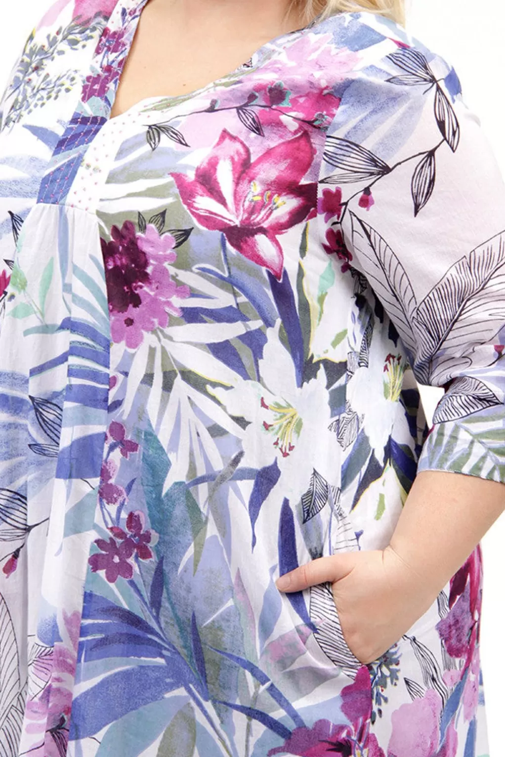 La Cera™ La Cera Women'S Plus Size High-Low Printed Caftan