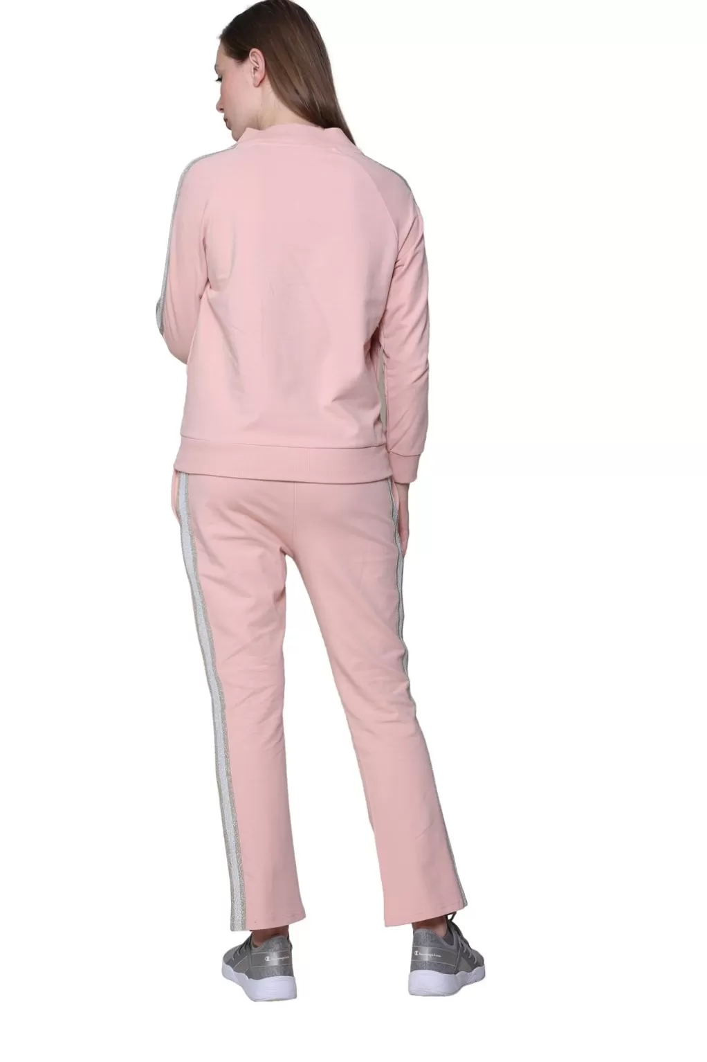 La Cera™ Plus Size French Terry Cotton 2-Piece Zip-Front Track Pant Set