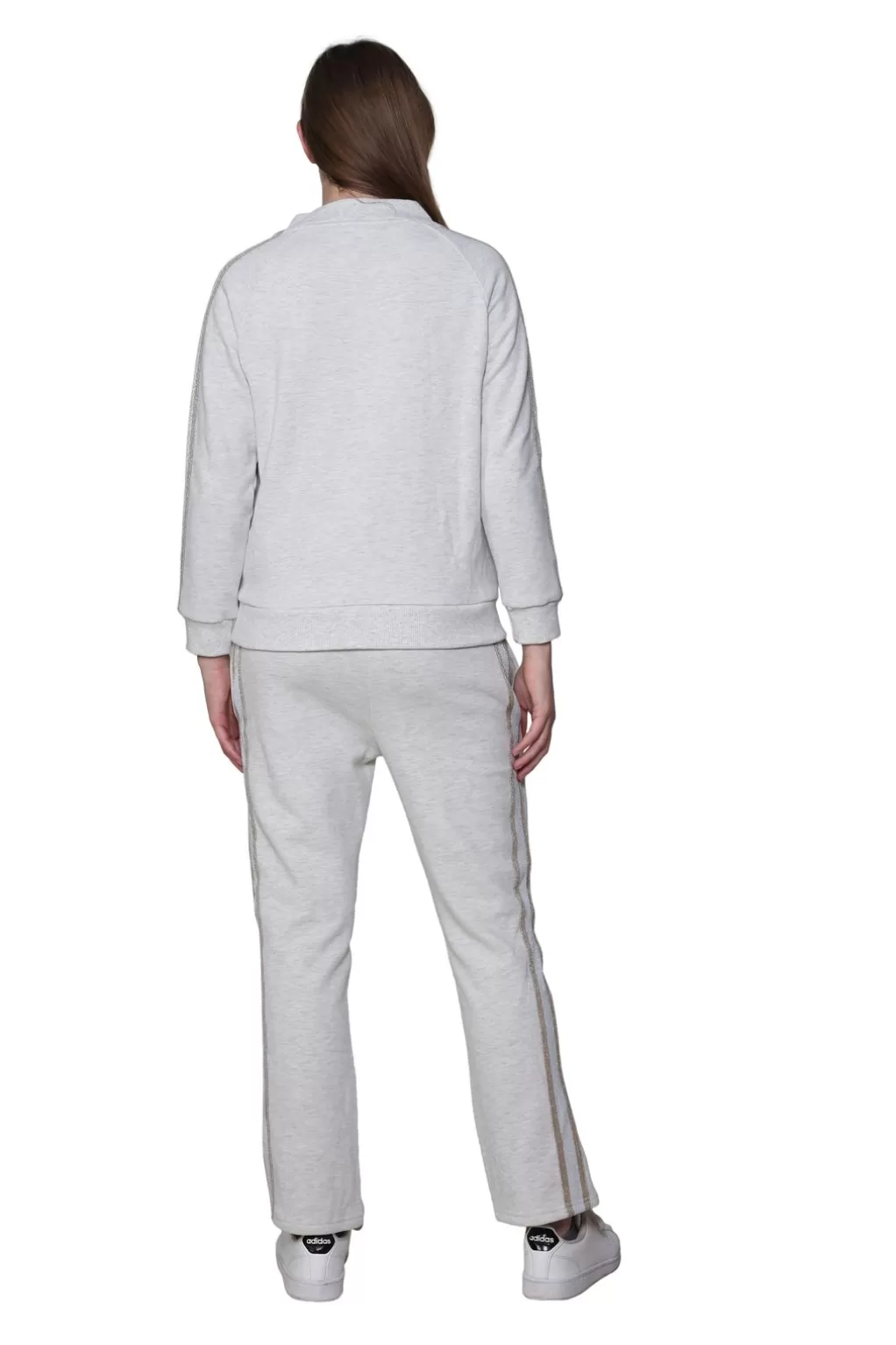 La Cera™ Plus Size French Terry Cotton 2-Piece Zip-Front Track Pant Set
