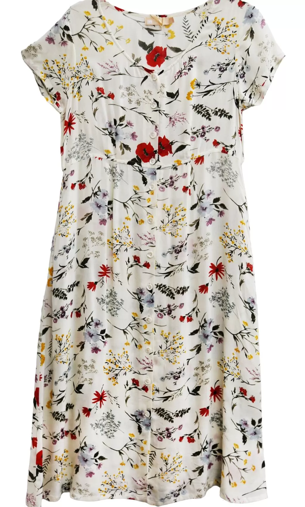 La Cera™ Plus Size La Cera Button Front Short Sleeve Dress