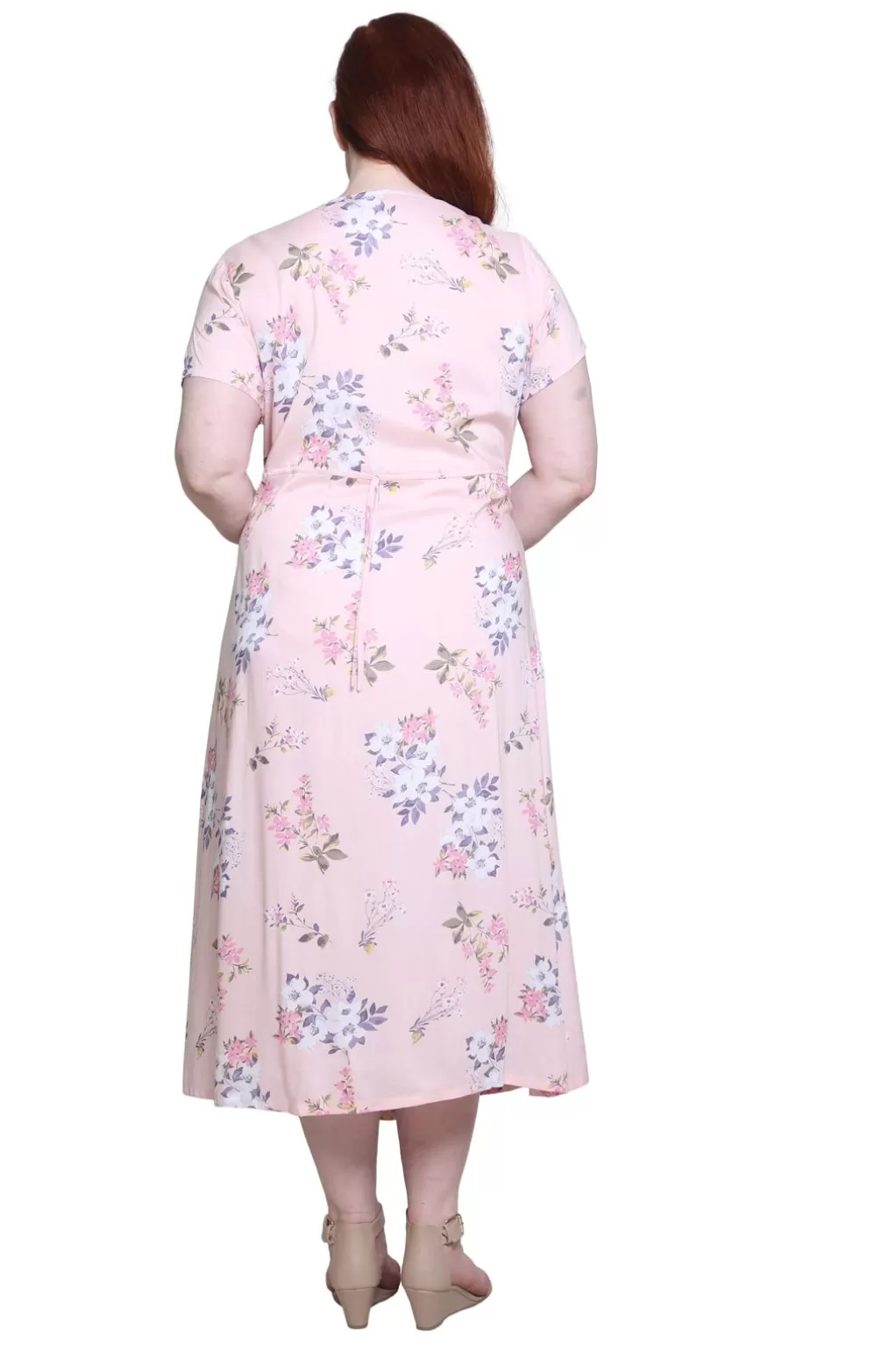 La Cera™ Plus Size La Cera Button Front Short Sleeve Dress