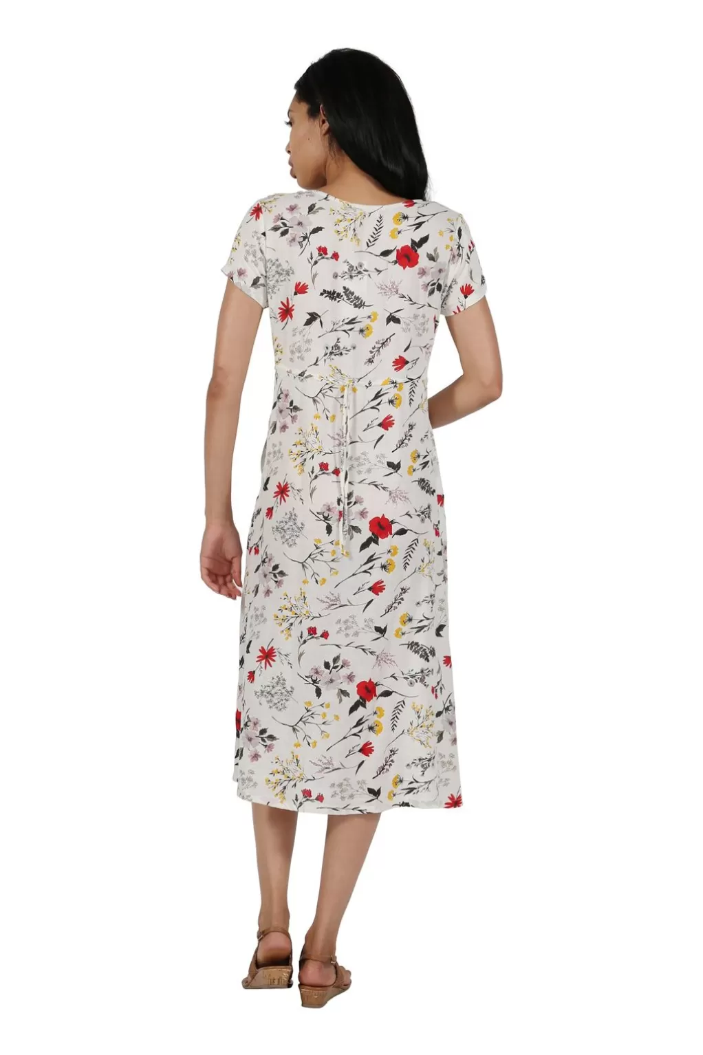 La Cera™ Plus Size La Cera Button Front Short Sleeve Dress