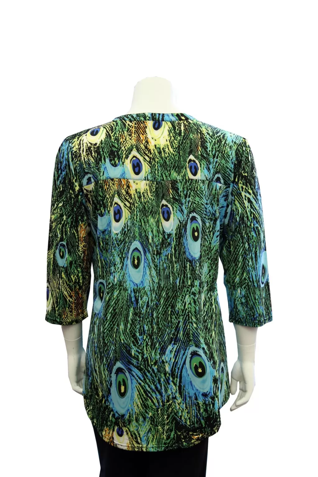 La Cera™ Plus Size La Cera Pleat Front Printed Tunic
