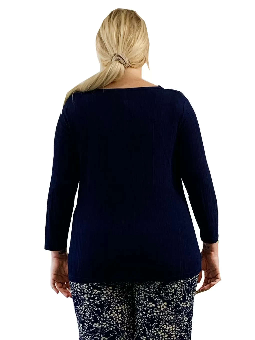 La Cera™ Plus Size La Cera Solid Cowl Neck Top