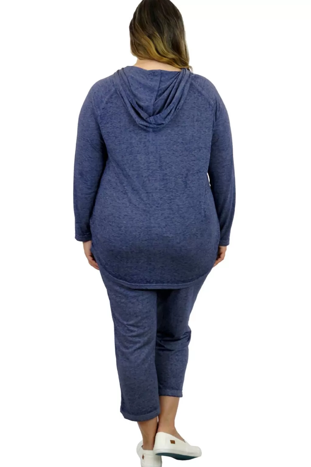La Cera™ Plus Size Soft & Supple 2-Piece Hooded Knit Sweatpants Set