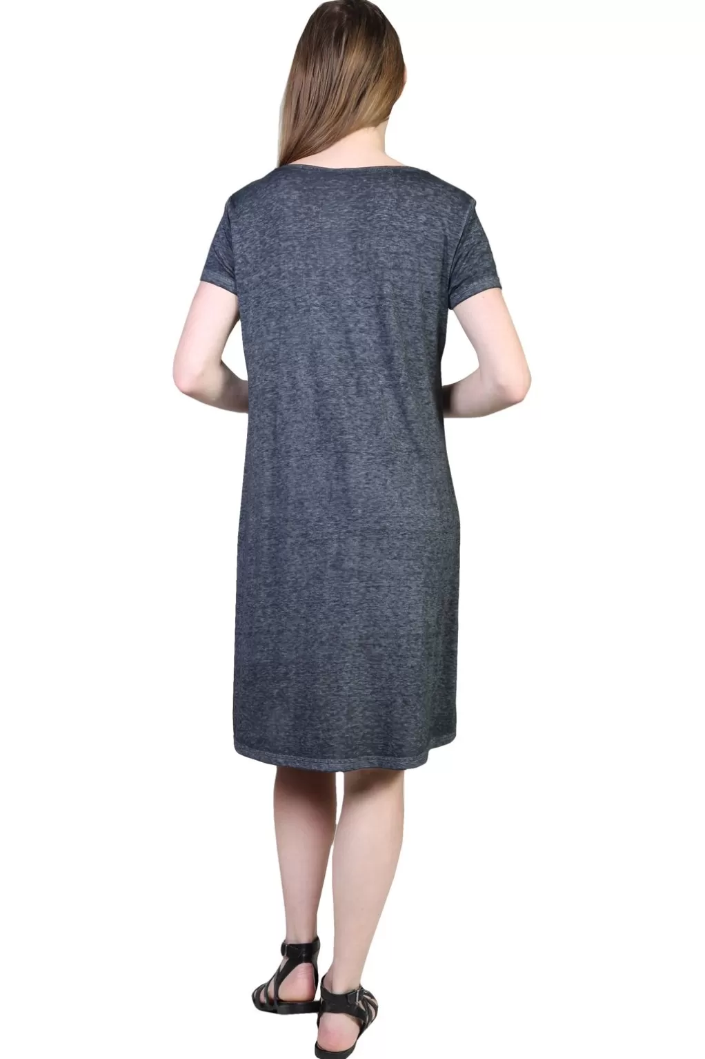 La Cera™ Plus Size Soft & Supple Knit Dress With Lace Trim