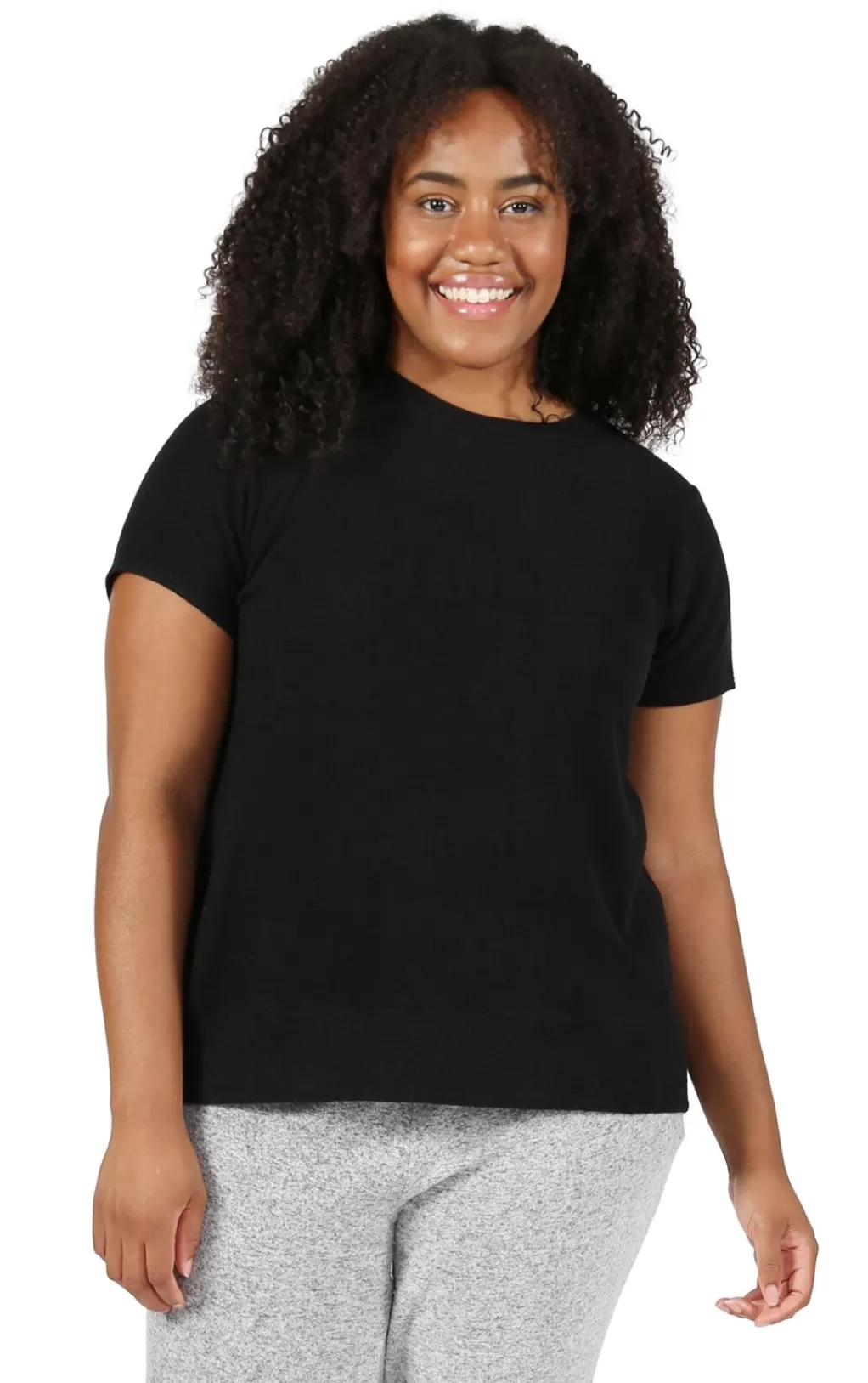 La Cera™ The Comfort Collection Cap Sleeve Plus Size Tee