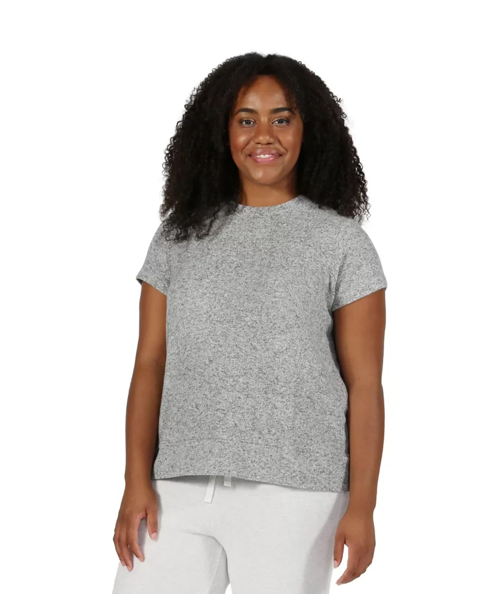 La Cera™ The Comfort Collection Cap Sleeve Plus Size Tee