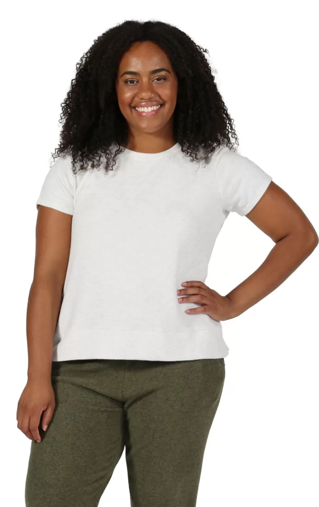 La Cera™ The Comfort Collection Cap Sleeve Plus Size Tee