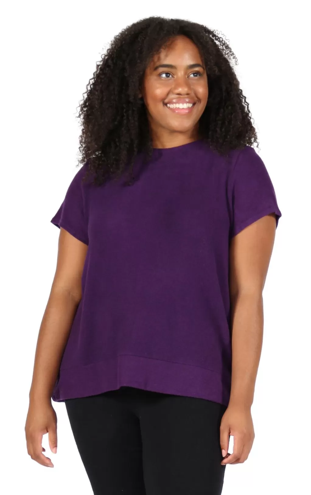 La Cera™ The Comfort Collection Cap Sleeve Plus Size Tee