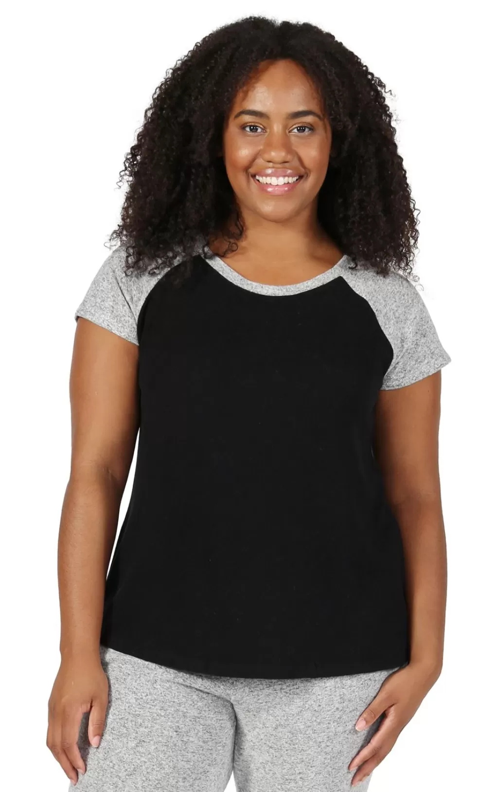 La Cera™ The Comfort Collection Plus Size Duo Tone Tee