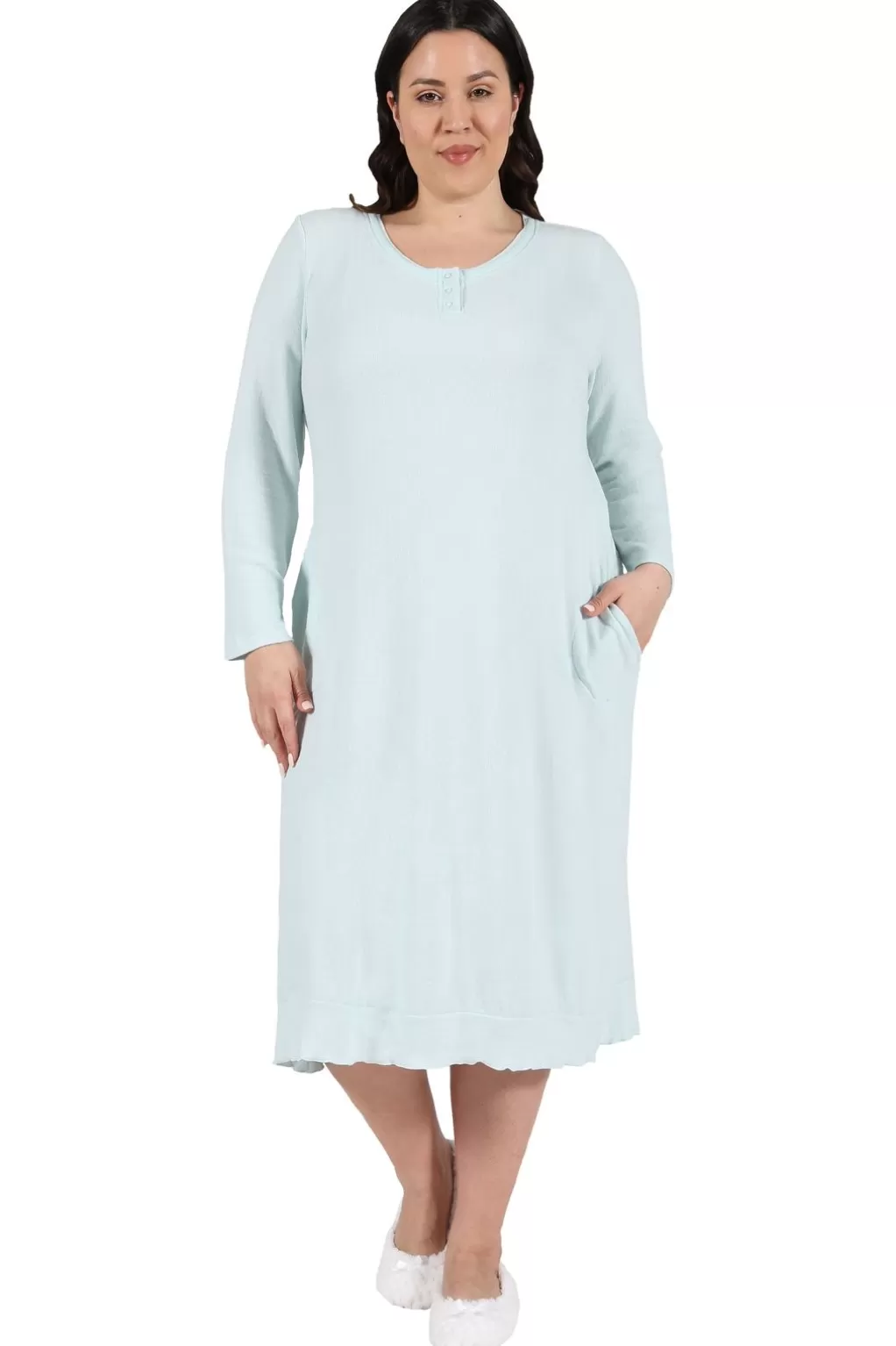 La Cera™ The Comfort Collection Plus Size Snap Gown
